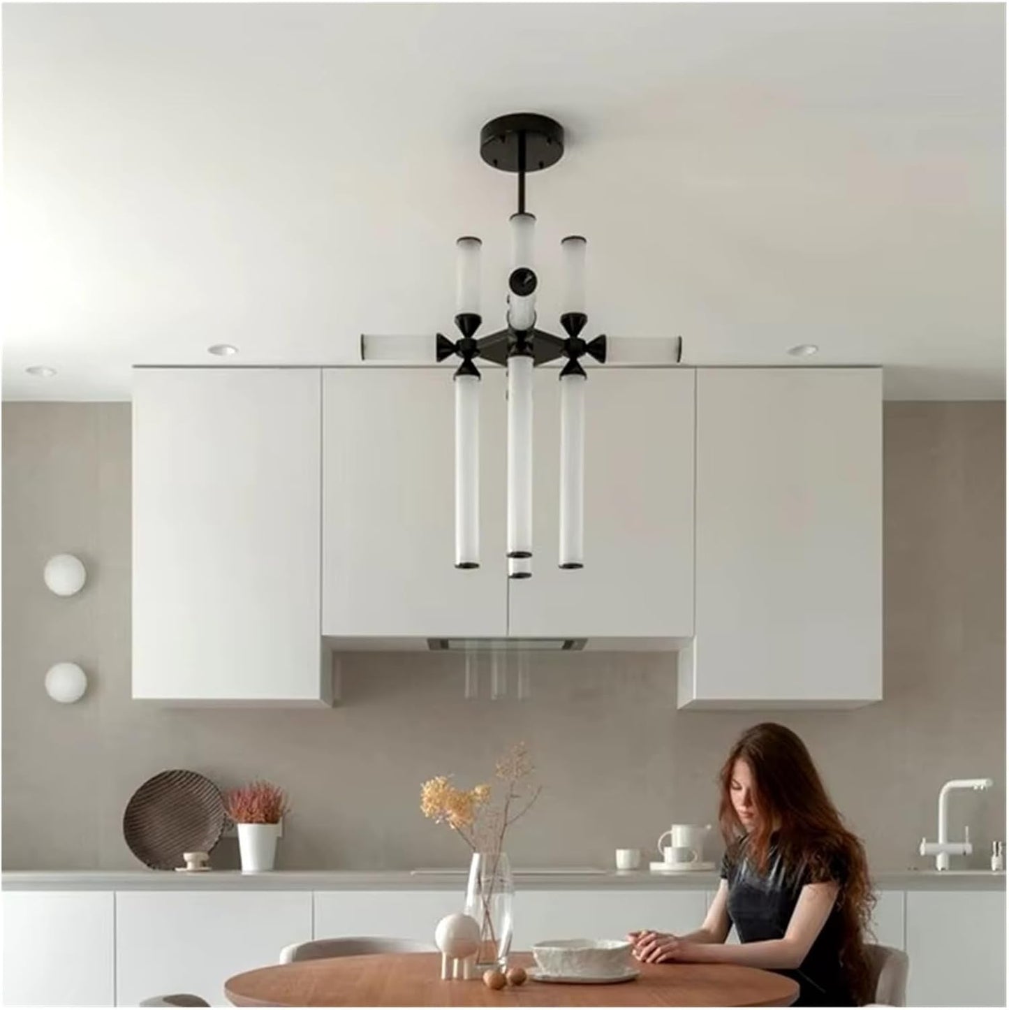 Modern Hanging Pendant Light – Adjustable Ceiling Chandelier for Bedroom and Living Space