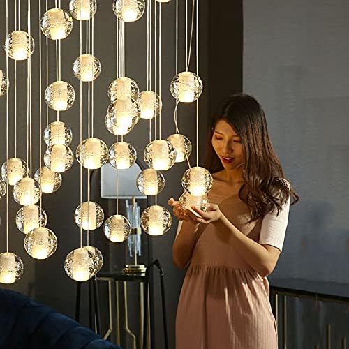 Luxury Crystal Pendant Chandelier – Modern Ceiling Hanging Light Fixture for Dining Room and Living Space