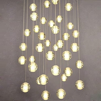 Luxury Crystal Pendant Chandelier – Modern Ceiling Hanging Light Fixture for Dining Room and Living Space
