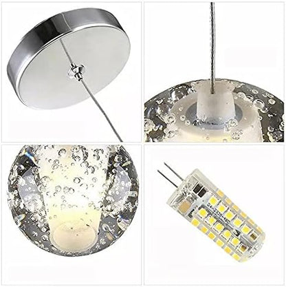 Luxury Crystal Pendant Chandelier – Modern Ceiling Hanging Light Fixture for Dining Room and Living Space