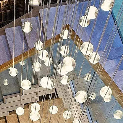 Luxury Crystal Pendant Chandelier – Modern Ceiling Hanging Light Fixture for Dining Room and Living Space