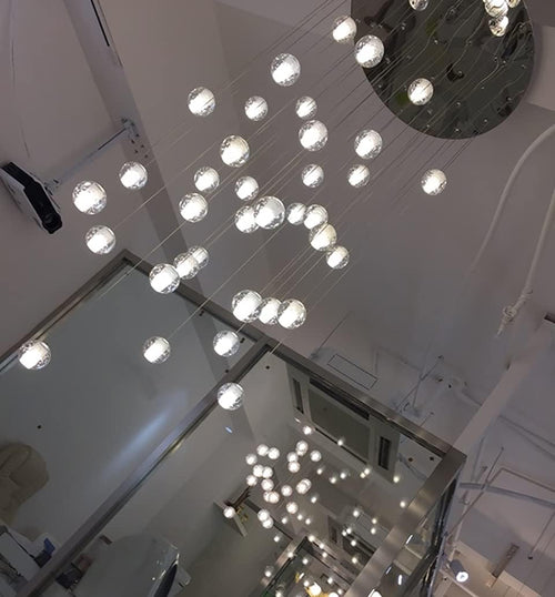 Luxury Crystal Pendant Chandelier – Modern Ceiling Hanging Light Fixture for Dining Room and Living Space