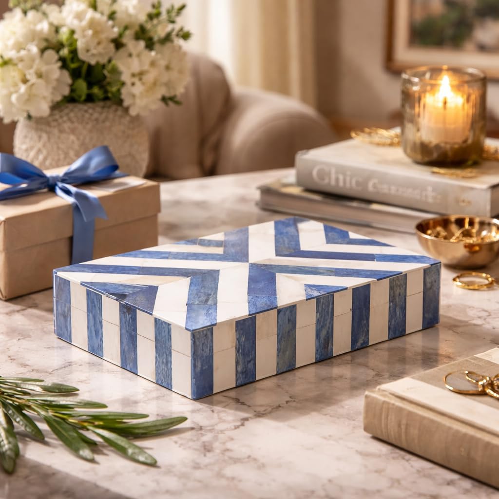 Decorative Handmade Keepsake Storage Box Organizer for Home & Gifts