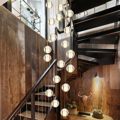 Luxury Crystal Pendant Chandelier – Modern Ceiling Hanging Light Fixture for Dining Room and Living Space