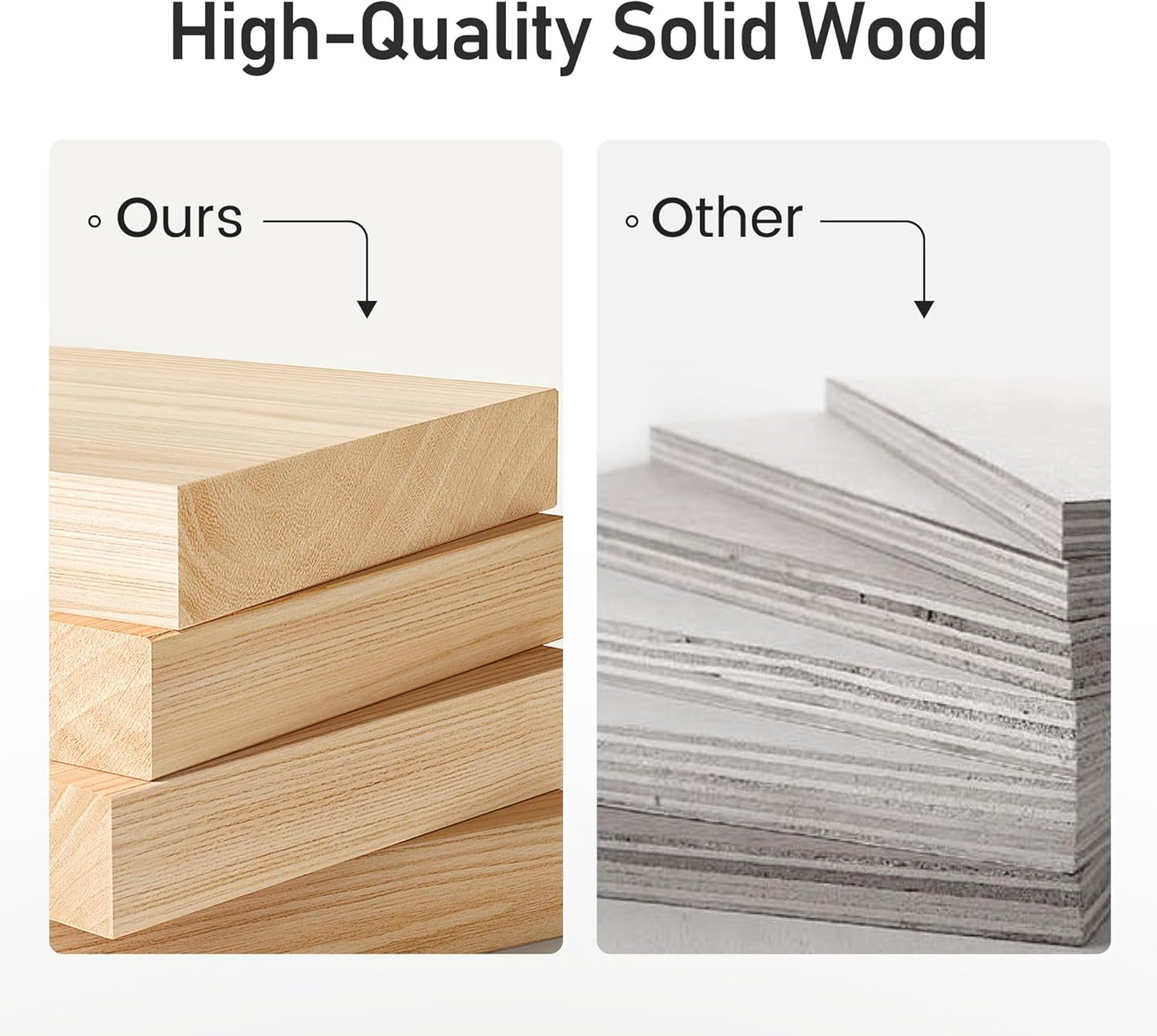 Premium Solid Wood Bed Frame with Heavy Duty Support and Noise-Free Structure