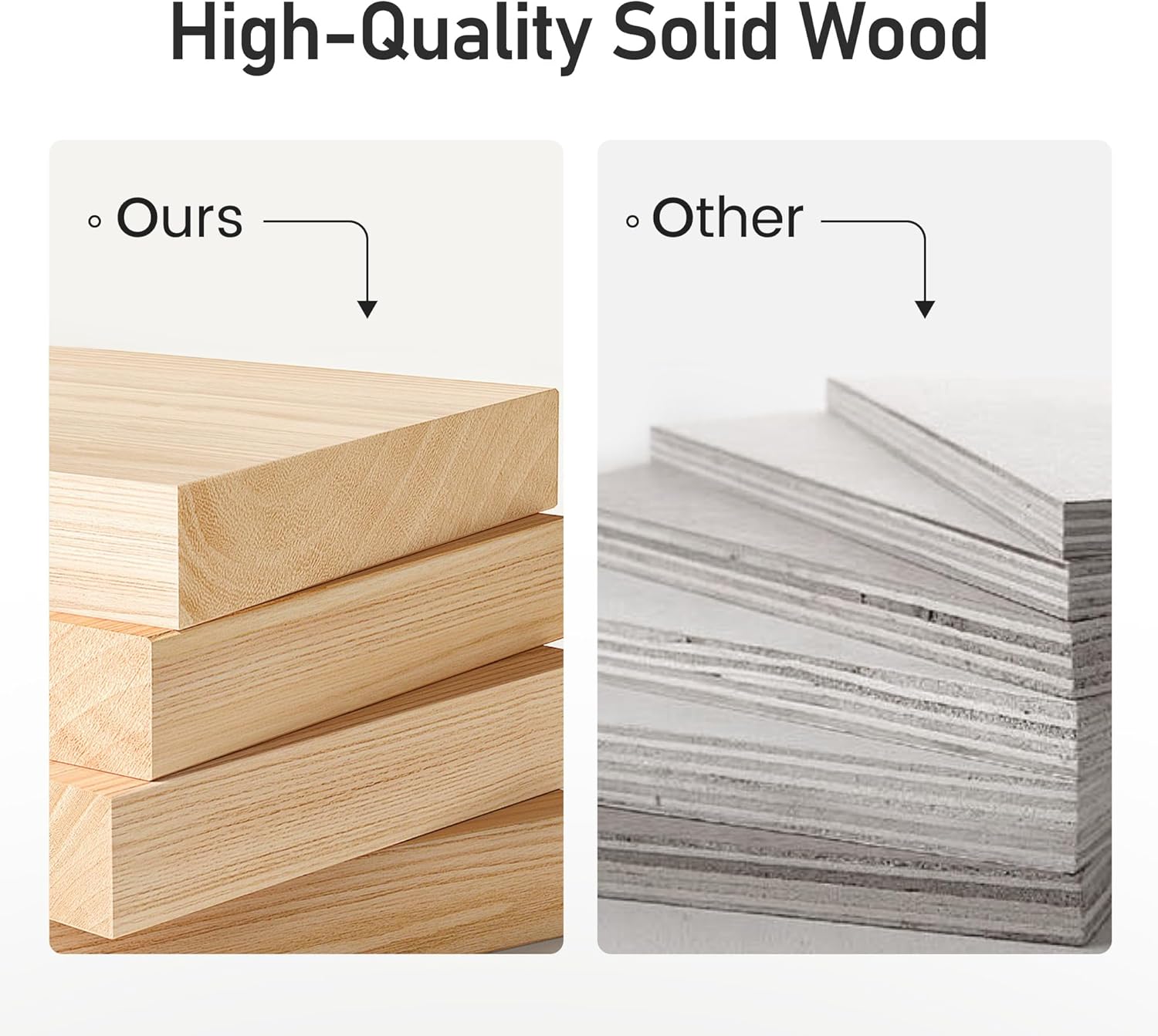 Premium Solid Wood Bed Frame with Heavy Duty Support and Noise-Free Structure