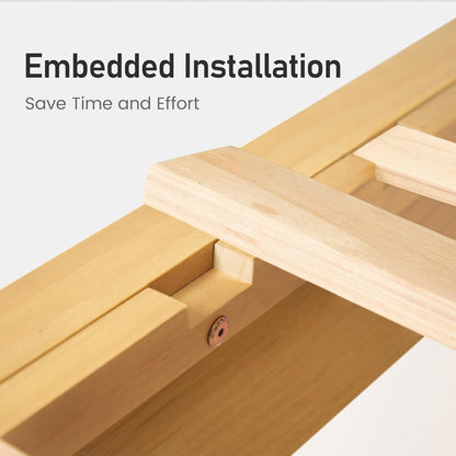 Premium Solid Wood Bed Frame with Heavy Duty Support and Noise-Free Structure