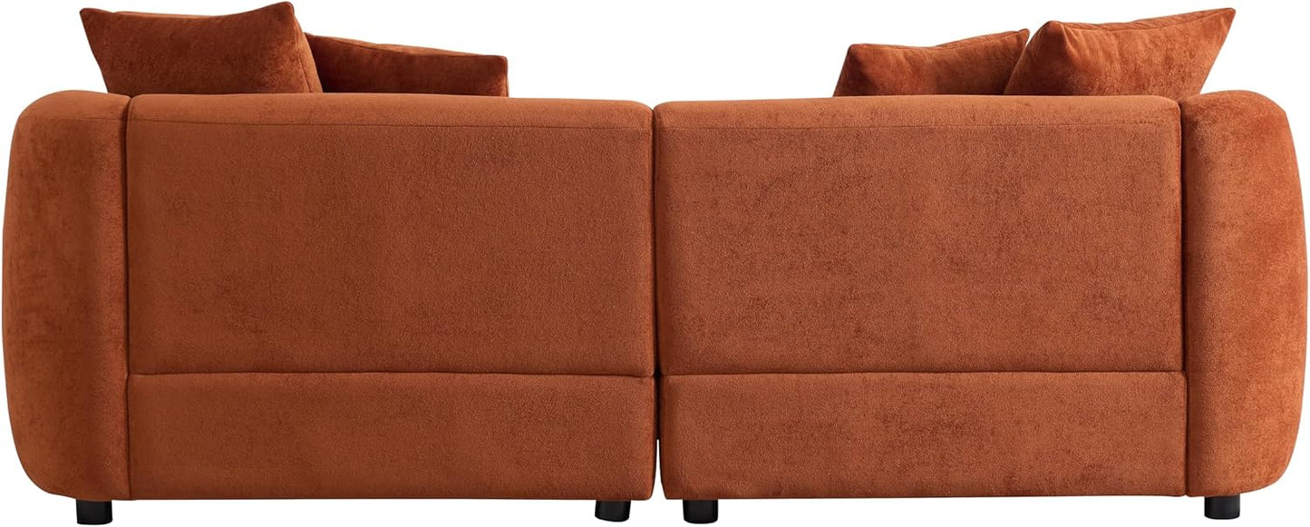 Modern Upholstered 3-Seater Sofa – Deep Cushion Living Room Couch with Solid Wood Frame