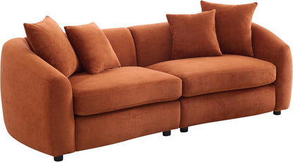 Modern Upholstered 3-Seater Sofa – Deep Cushion Living Room Couch with Solid Wood Frame