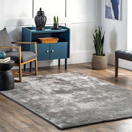Modern Solid Machine Washable Area Rug for Home Decor