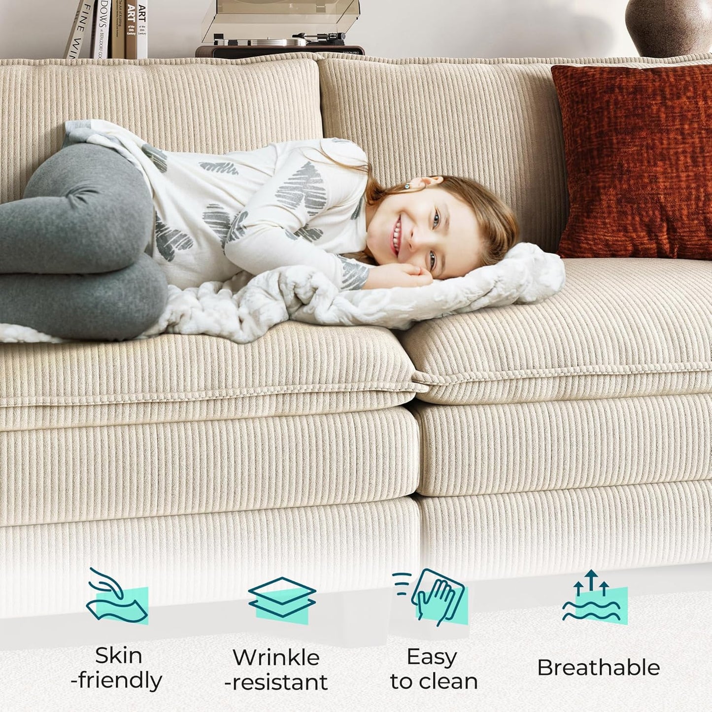 Modern Modular Sectional Sofa Bed – Convertible Sleeper Couch with Storage and Deep Seating
