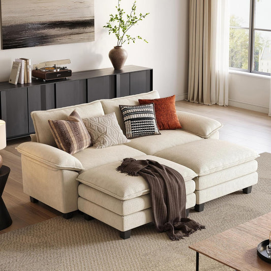 Modern Modular Sectional Sofa Bed – Convertible Sleeper Couch with Storage and Deep Seating